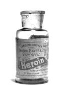 Heroin bottle (public domain, via Wikimedia)