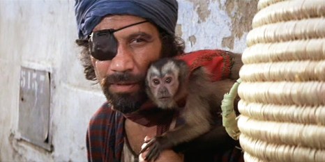 Evil Capuchin monkey in Raiders of the Lost Ark 1981 LucasFilm Ltd.