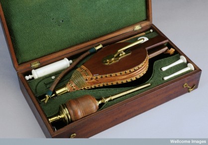 Tobacco smoke enema kit by Wellcome Images (CC BY-SA-4.0)